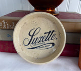 Antique English Luxette Advertising Dish Crock Victorian Era Soap Dish Coaster
