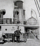 Steamship Postcard Real Photo L&NW RR Promenade Deck SS Scotia Royal Mail 1880s