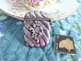 Victorian Silver Stamp Case Antique Chatelaine Watch Fob Sterling Silver Pendant USA