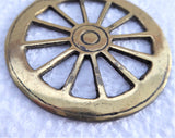 Wagon Wheel Horse Brass Geometric England Souvenir 1890s Ornament