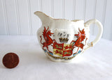 Shelley Wileman Dainty Creamer Crested Arms Of Wales Dragons Jug 1890s Wileman