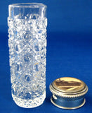 Edwardian Hatpin Holder Souvenir Bournemouth Photo Waffle Glass Bottle England