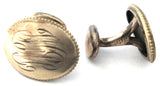 Edwardian Cufflinks Gold Filled Bean Back Initials W G M 1900-1910 Engraved Cuff Links