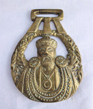 Horse Brass England William The Conqueror Alfred The Great 1900 Harness Ornament