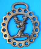 Edwardian Horse Brass England Stag Head Duke Of Westminster 1900 Harness Ornament