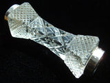 Cutlery Rest Faceted Crystal And Sterling Rings WHS London 1904