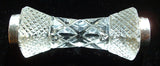 Cutlery Rest Faceted Crystal And Sterling Rings WHS London 1904