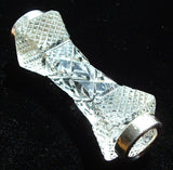 Cutlery Rest Faceted Crystal And Sterling Rings WHS London 1904