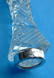 Cutlery Rest Faceted Crystal And Sterling Rings WHS London 1904