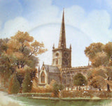 Edwardian Stratford-On-Avon Holy Trinity Church Lugged Cake Plate 1904-1906