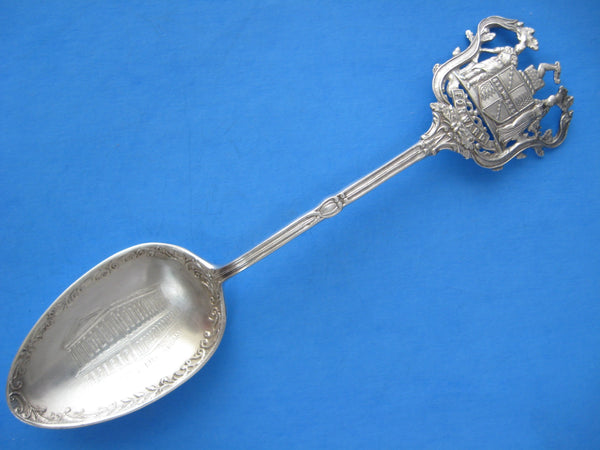 Fancy Birmingham England Souvenir Spoon Sterling Silver 1905 Large