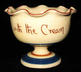 Mottoware Cream Dish Be Canny With The Cream Pedestal Clotted Cream Dish 1910