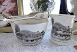 Shelley England Cream And Sugar Edwardian Souvenir Crested China Sussex 1912
