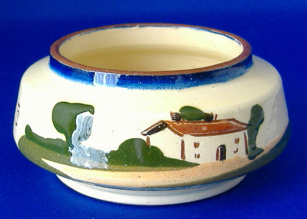 Mottoware Sugar Basin Watcombe Devon Ware Soft Words Win Hard Hearts 1910s