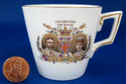 Miniature Coronation Mug Shelley 1911 King George V Color Portraits