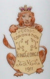 Coronation Mug Shelley 1911 King George V Color Portraits Lion Back