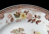 Willow Brown Transferware Dinner Plate Polychrome England 1920s 10 Inch