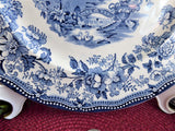 Tonquin Dinner Plate Blue Transferware 1920s Royal Staffordshire Clarice Cliff 10 Inch
