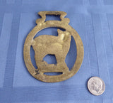 Manx Cat Horse Brass England Isle Of Man Symbol 1920s Harness Ornament