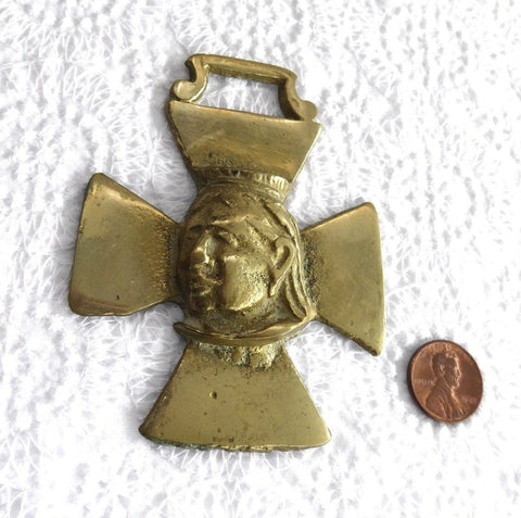 Horse Brass Queen Victoria Maltese Cross Reproduction 1936-7 Harness Ornament