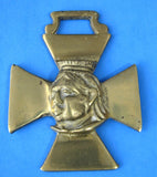 Horse Brass Queen Victoria Maltese Cross Reproduction 1936-7 Harness Ornament
