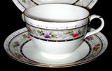 Shelley England Cup Saucer Plate Rose Lace Bute Shape 1920s Teacup Trio