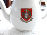 Shelley Crested China Teapot Yeovil Coat Of Arms England Souvenir 1920s