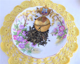 Tea Caddy Spoon 1930s Minehead Devon Brass Clock Bowl Enamel Shield Teapot Finial