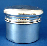 Silver Plate Vanity Jar Dresser 1920s Hand Engraved Basket With Flowers