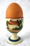Motto Ware Egg Cup England A Rolling Stone Gathers No Moss 1920s