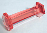 Art Deco Pink Faceted Crystal Kniferest Hexagonal 1920s Cutlery Holder French