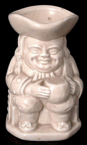 Toby Jug 1920s Mini Keele Street Pottery England All White Sitting