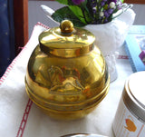 Liption Lion Brass Tea Caddy British Empire Exhibition 1924 Art Deco Globe