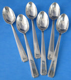 Sterling Silver Coffee Spoons Art Deco England Set Of 6 Hallmarked 1938 Sheffield