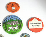 Pinback Buttons Collection Lot of 7 Lapel Badges England 1930-1950