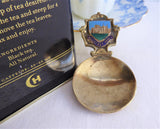 Buckfast Abbey England Tea Caddy Spoon Tea Scoop Enamel Shield Souvenir 1930