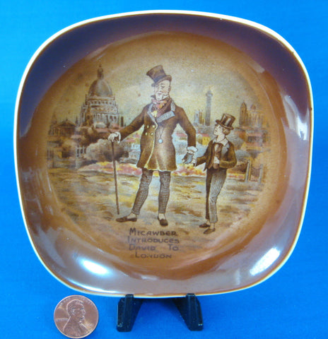 Pin Dish David Copperfield Mr. Micawber Dickens Dish Vintage England 1930s Trinket