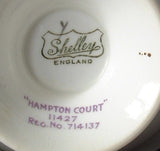 Shelley Gainsborough Teacup Trio England Hampton Court 1930s Flower Baskets