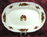 Wedgwood Richelieu Oval Platter Black Rust Serving 1930s Large Dinner Holiday