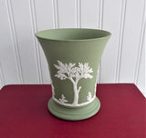 Vase Wedgwood Green Jasperware Classical Design Jasper 1930s Offering Sacrifice