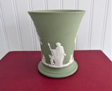 Vase Wedgwood Green Jasperware Classical Design Jasper 1930s Offering Sacrifice