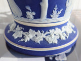 Vase With Frog  Wedgwood Blue On White Jasper Dip 1930s Sacrifice Figures
