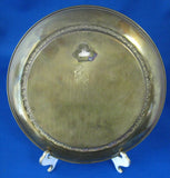 English Coastal Village Brass Plaque Metallic Vintage 1930s Wall Art England Hanging Plate