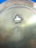 English Coastal Village Brass Plaque Metallic Vintage 1930s Wall Art England Hanging Plate