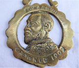 King Edward VII Horse Brass Crowned 1902 Harness Ornament 1930s Royalty