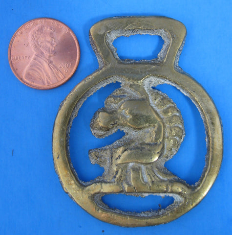 Vintage / Antique Brass Horse Head🐴 Harness Medallion