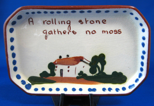 Motto Ware Dish Tray Rolling Stone Dartmouth Mottoware 1930s Desk Vanity