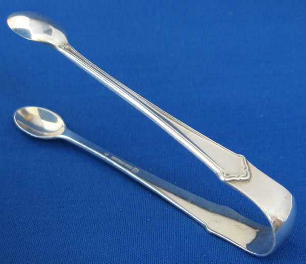 English Sugar Tongs Elkington Silver Plate 1930s Spoon Ends UK 1920-1930s