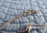 Watch Fob Necklace English Hallmarked Sterling Silver 1935-6 Fob Pendant Sterling Chain
