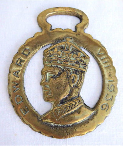 Coronation Horse Brass Edward VIII Uncrowned 1936 Harness Ornament Royalty